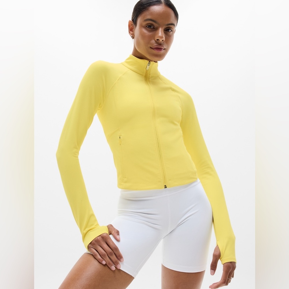 NWT Athleta Salutation Crop Citron Jacket Size Medium